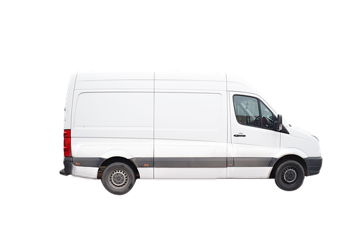 white delivery van