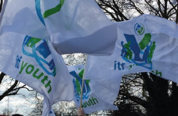 Flags of the young transport workers network
