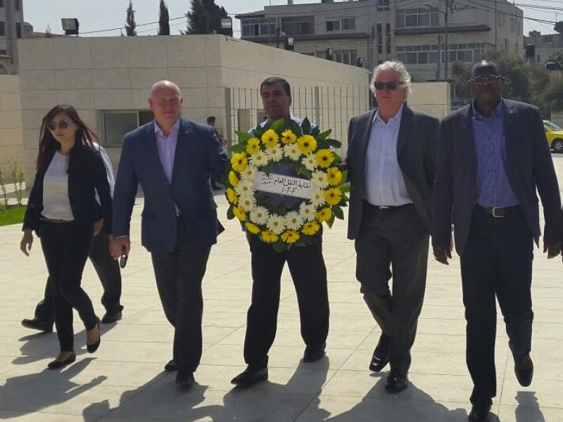 An ITF delegation visited Israel and Palestine in September 2015