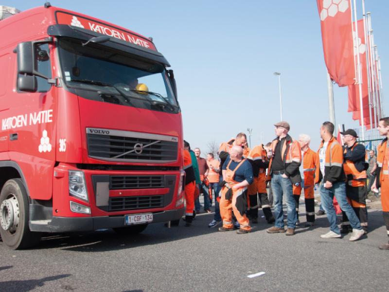 Belgium unions have staged some action at the Port of Antwerp