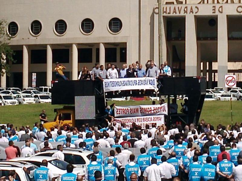 Uber protests in Brazil in April