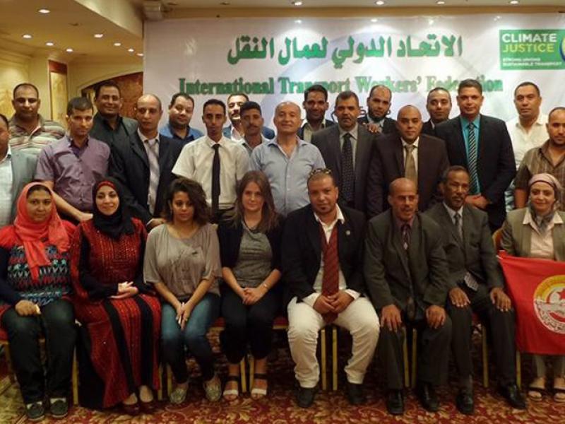 Participants at Cairo climate change seminar