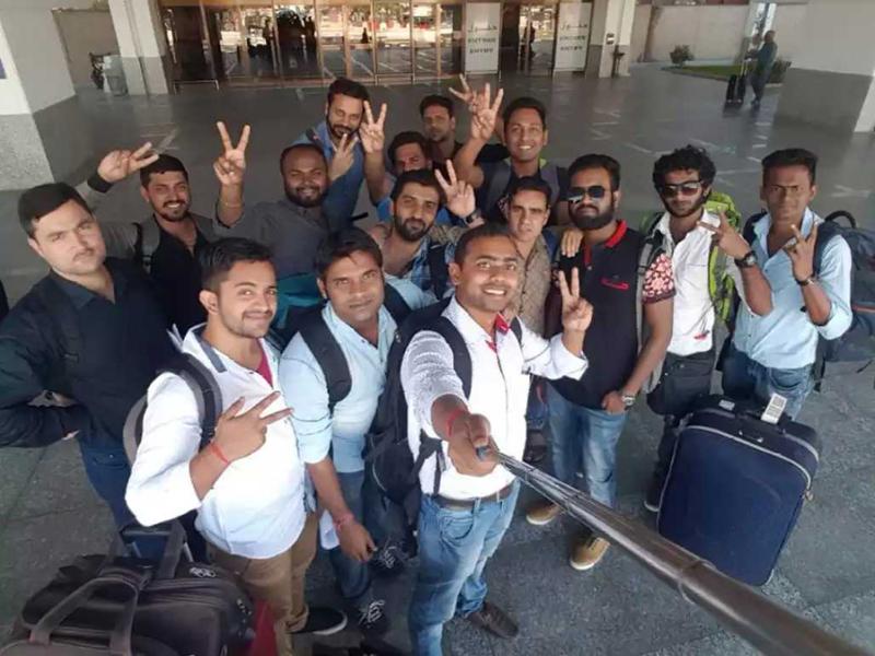 The Qaaswa crew members head home from Tunisia airport
