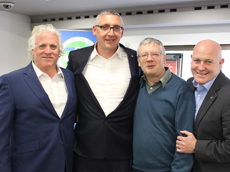 Paddy Crumlin, Rob Johnston, Stuart Howard and Steve Cotton