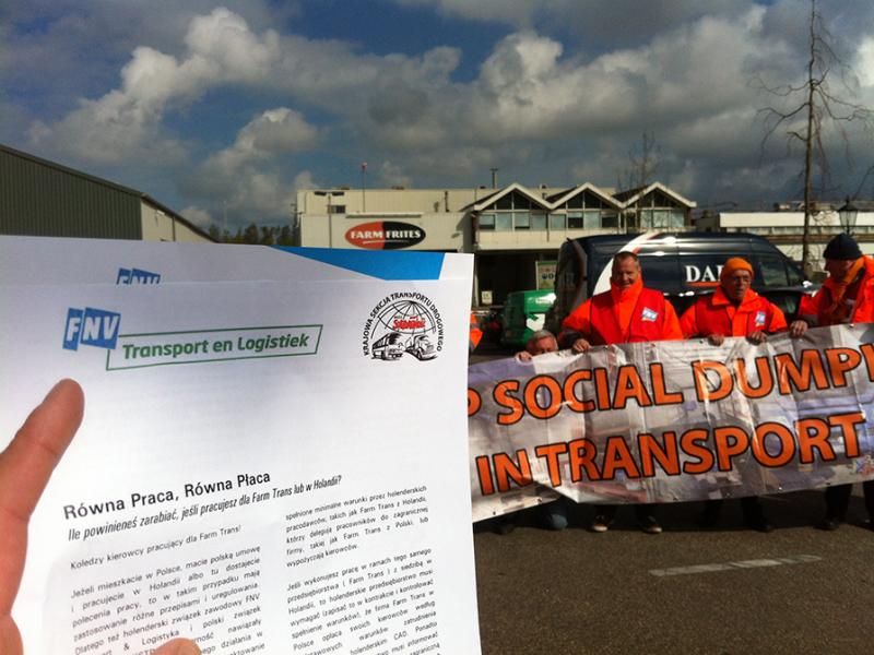FNV helps Polish truckers win fair wages