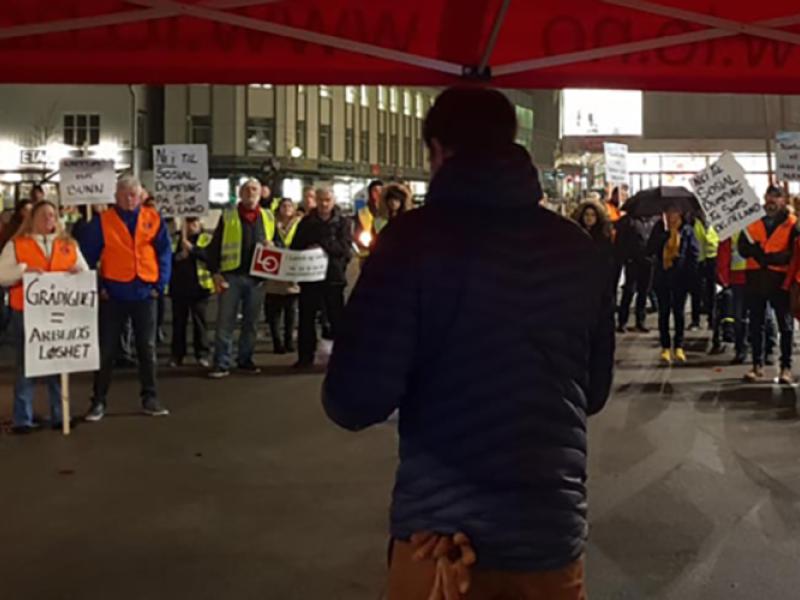 Norwegian seafarers campaigning for Color Line to stay under the NOR.