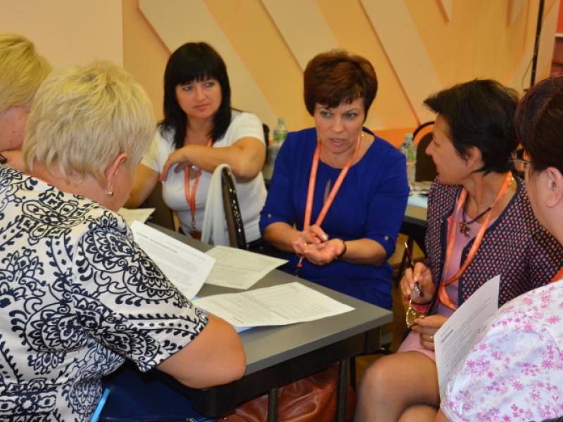 Women unionists at Leading Change workshop, Russia