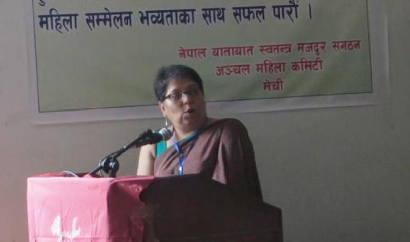 Nishi Kapahi addresses the ITWAN women's congress