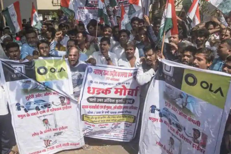 The drivers coordinated their action across several cities