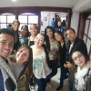 Sintratac members celebrate after approving the agreement with LATAM  