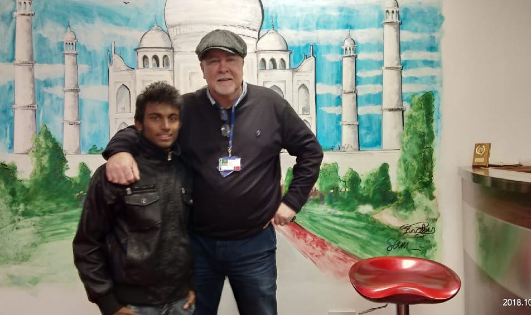 One of the India seafarers, Vasanth, and Tommy Molloy One of the India seafarers, Vasanth, and Tommy Molloy