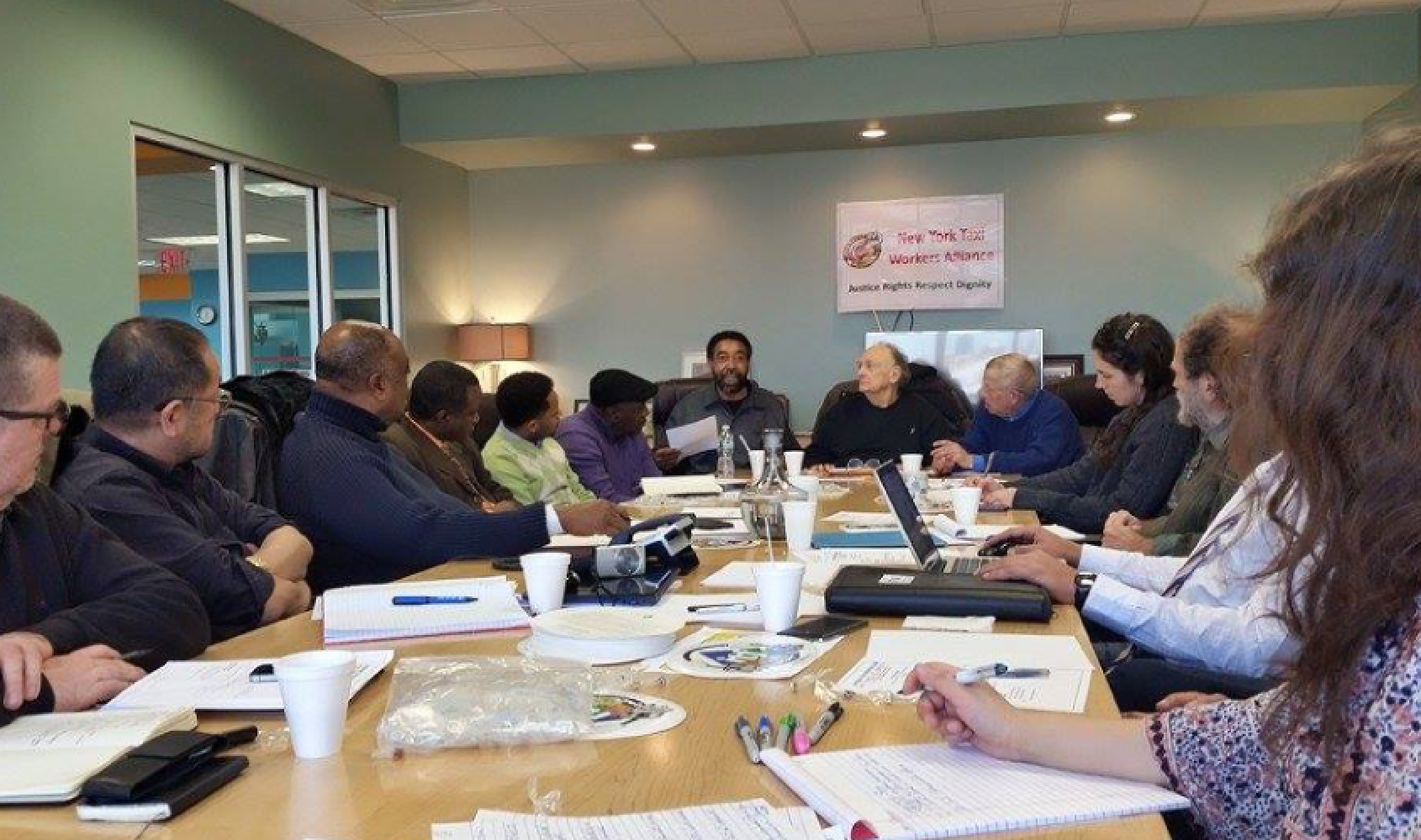 Taxi drivers participate in unions’ strategy meeting on Uber Taxi drivers participate in unions’ strategy meeting on Uber