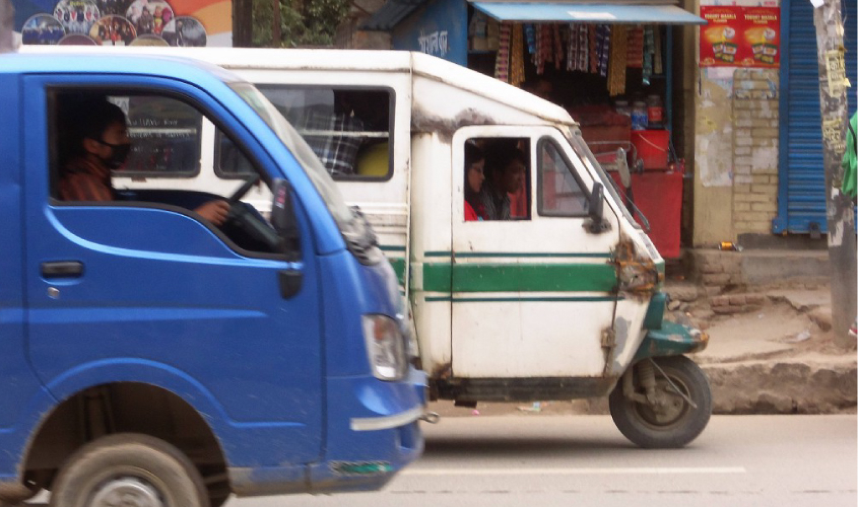 Women tempo drivers in Kathmandu Women tempo drivers in Kathmandu