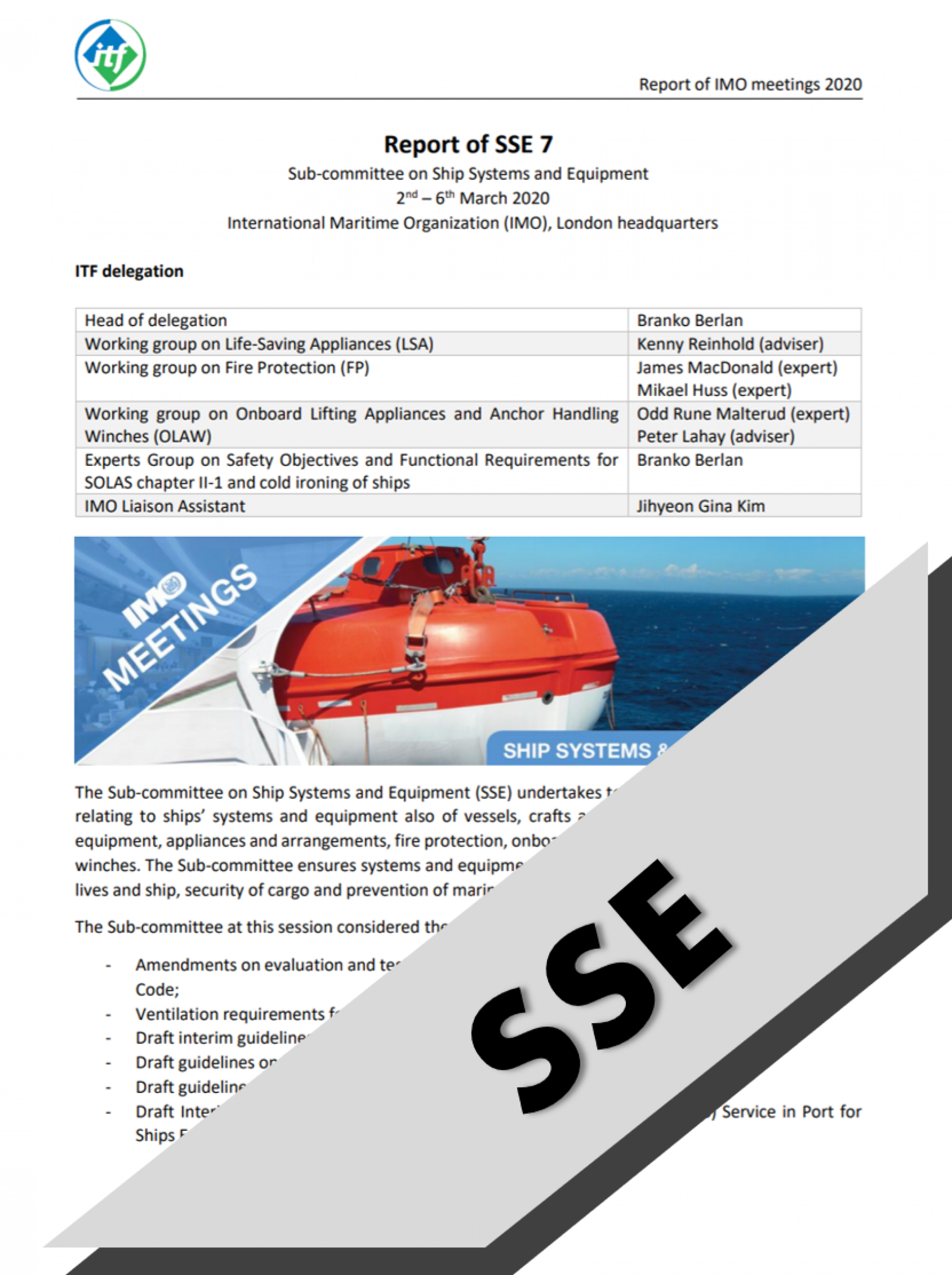 ITF Report SSE | ITF Global