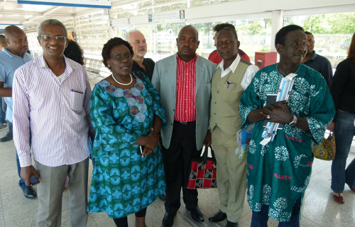 Delegates visit the Rio BRT operations centre